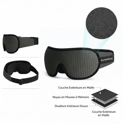 Masque de sommeil 3D AuréaSleep Ultra Confort